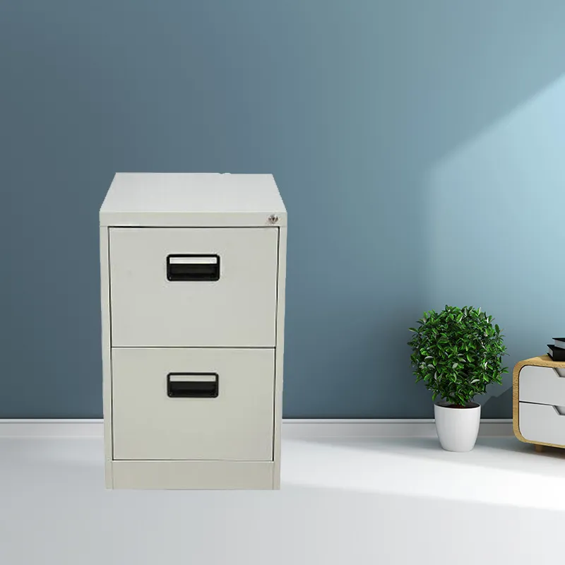 Two drawer filing cabinets with plastic handle