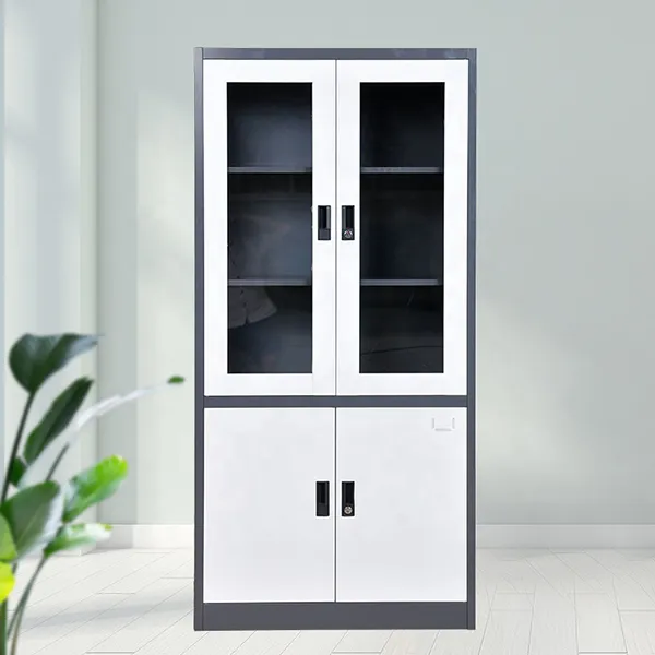 Up swing glass door file cabinet