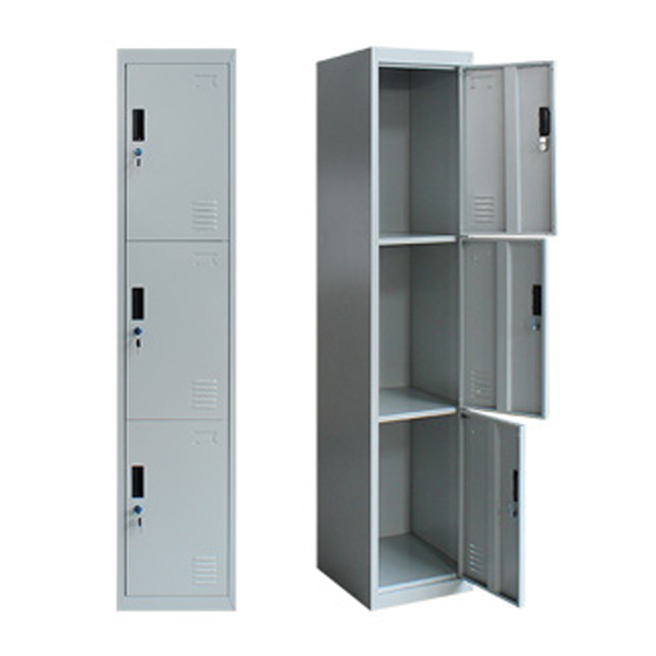 Single Three Door Changing Room Locker}