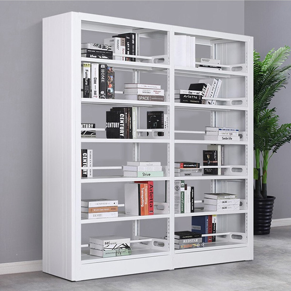 Double Side Bookshelf With Wooden Panel Protection}